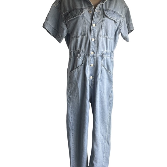 FREE PEOPLE x We The Free Marci Denim Jumpsuit in Clear Skies, Size Medium - Picture 3 of 11